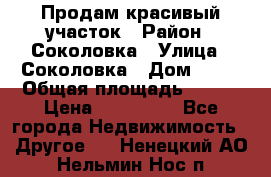 Продам красивый участок › Район ­ Соколовка › Улица ­ Соколовка › Дом ­ 18 › Общая площадь ­ 100 › Цена ­ 300 000 - Все города Недвижимость » Другое   . Ненецкий АО,Нельмин Нос п.